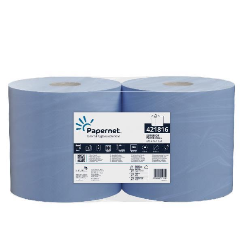 BOBINA INDUSTRIALE BLU MICROGOFFRATO 500 strappi - 150mt